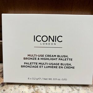 Iconic London Multi-use Cream Blush, Bronze, and Highlight Palette
